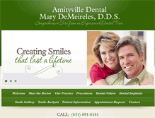 Tablet Screenshot of amityvilledental.com